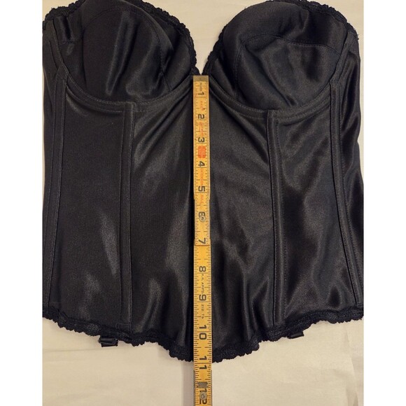 Vintage Carnival Black Bustier Corset 36C | Made in USA | All 4 Garter Straps - Picture 15 of 15